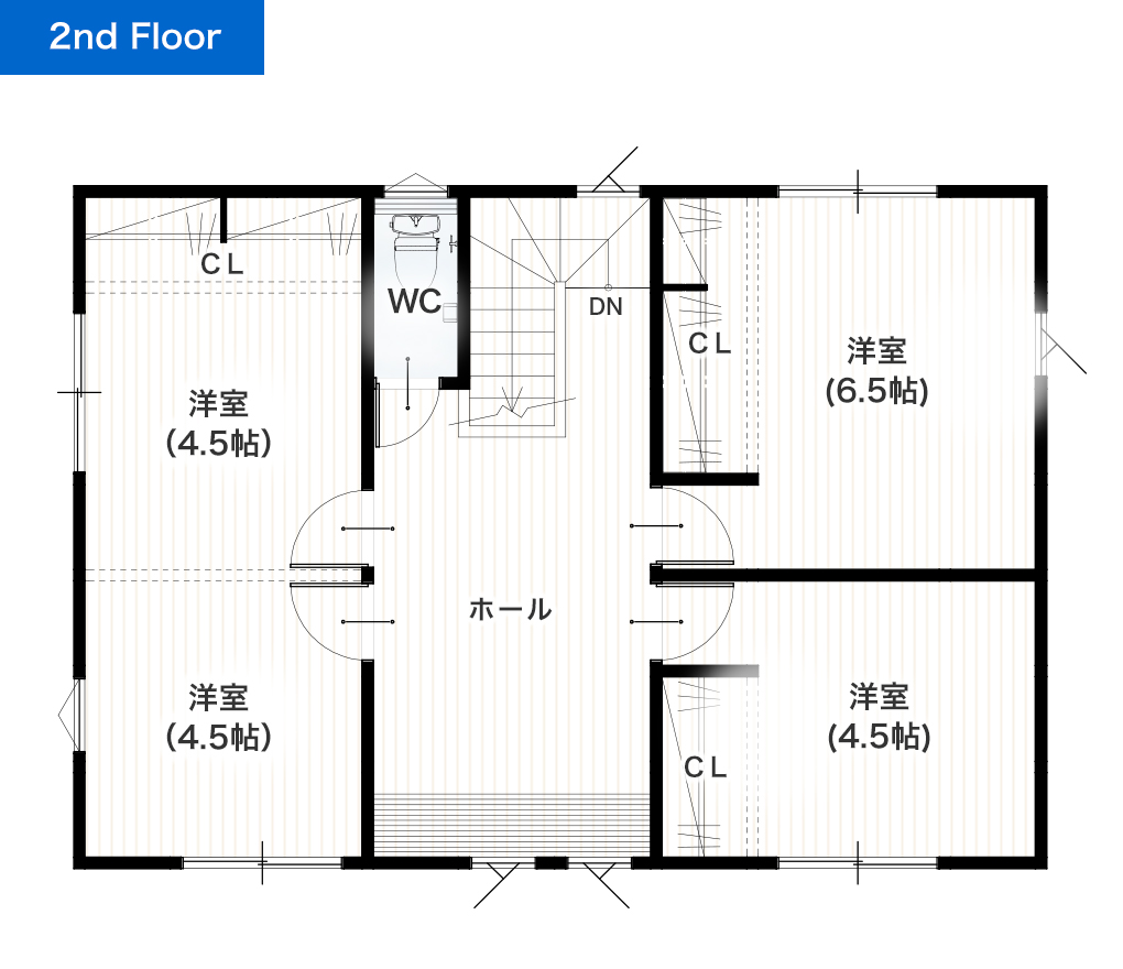熊本市西区池田2丁目2号地 33坪 4SLDK 建売・一戸建ての新築物件 2階間取り図