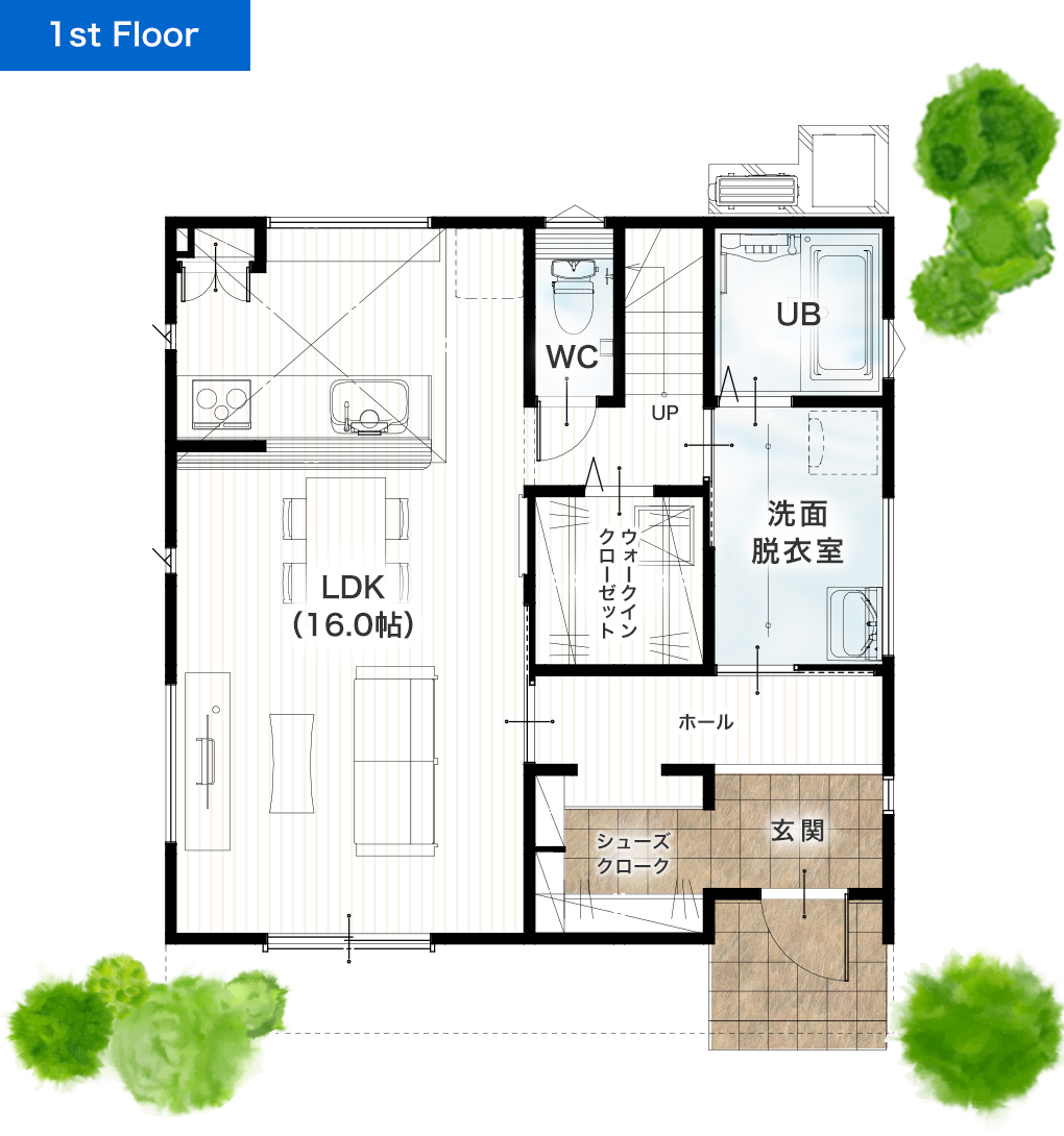 熊本市南区城南町舞原4期6号地 31坪 4SSLDK 建売・一戸建ての新築物件 1階間取り図